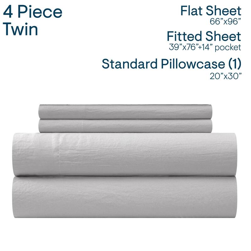 Aeropostale Premium All Season Microfiber Grey Sheet Set