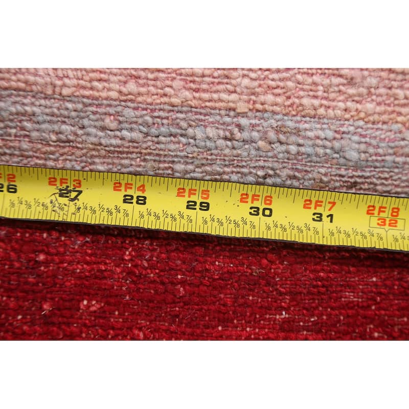 Gabbeh Kashkoli Wool Oriental Area Rug Hand-knotted Geometric Carpet - 3'2" x 5'1"