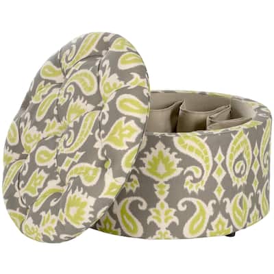 SAFAVIEH Tanisha Grass Green Shoe Storage Ottoman