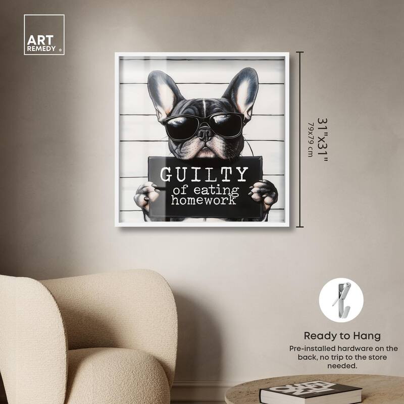 Guilty of Eating Homework Shadowbox by Art Remedy