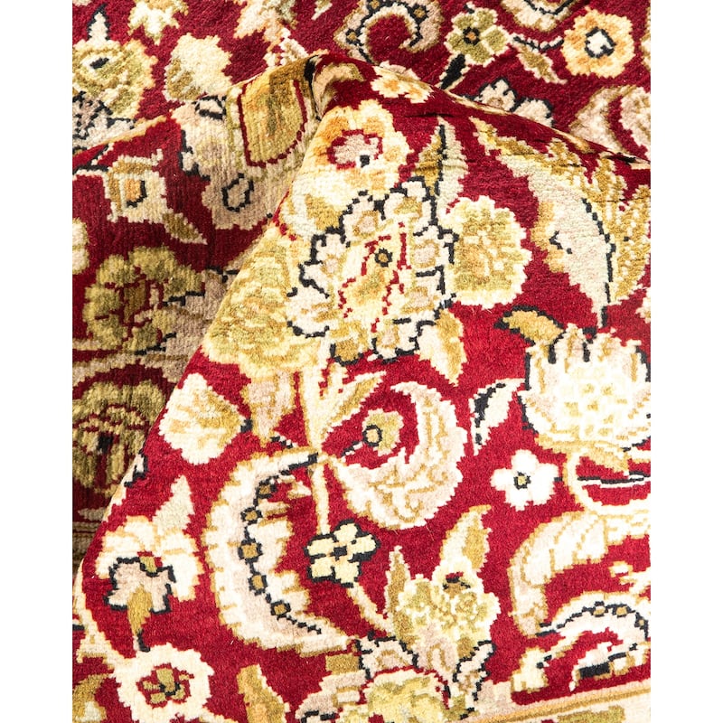 Overton Hand Knotted Wool Vintage Inspired Traditional Mogul Red Area Rug - 4 x 6
