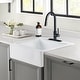 preview thumbnail 1 of 10, Parker Crisp White Fireclay 26" Single Bowl Quick-Fit Drop-In Farmhouse Apron Kitchen Sink (3 Holes) and Drain