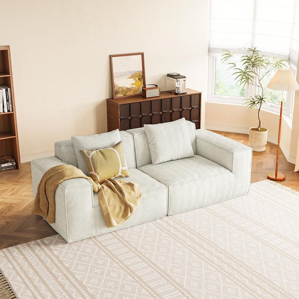 Chenille Convertible Sectional Sofa
