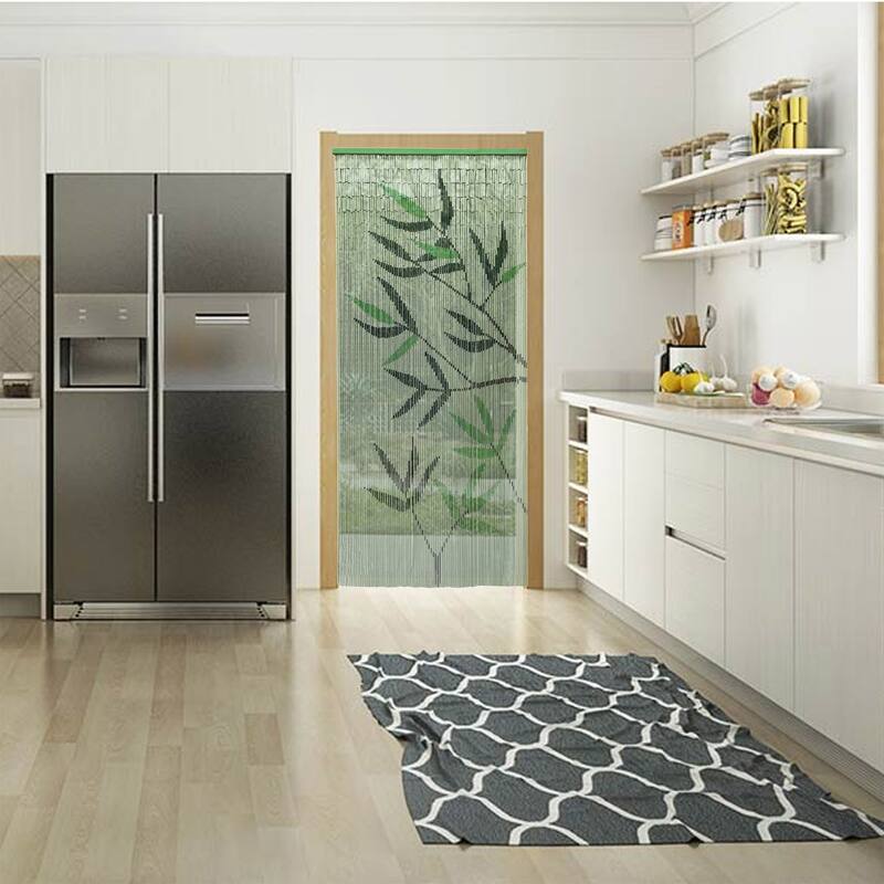 Bamboo Beaded Door Curtain 65 Strings 79" W x 36" W - 79" H x 36" W x 0.6" D