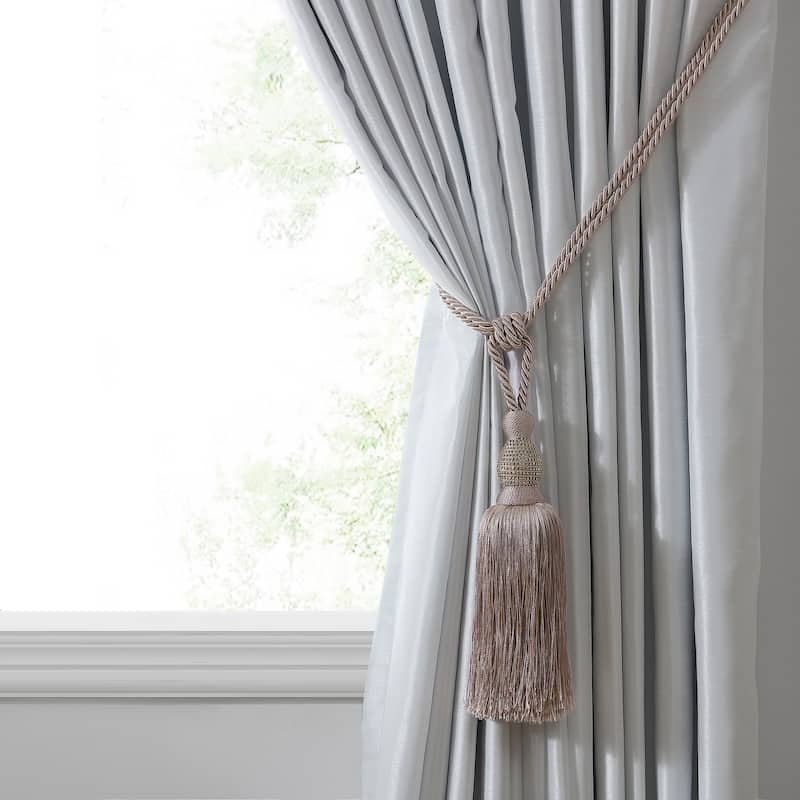 Julia Rhinestone Tassel Curtain Tieback - 26" - Mauve
