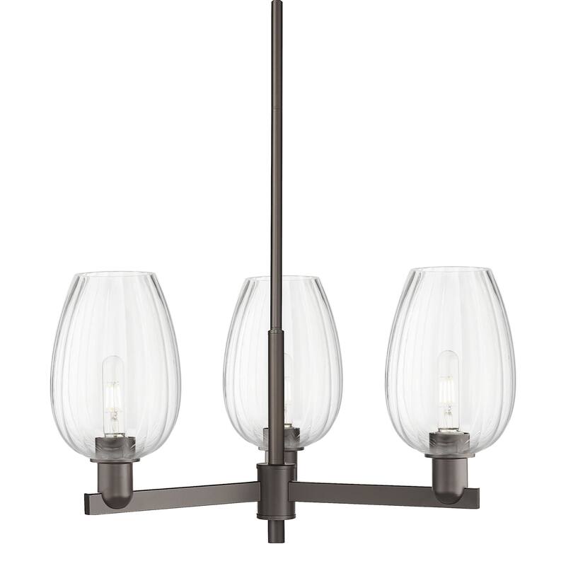 Innovations Lighting 716-3CR-14-18 Preston Chandelier Preston 3 Light - Oil Rubbed Bronze / Clear