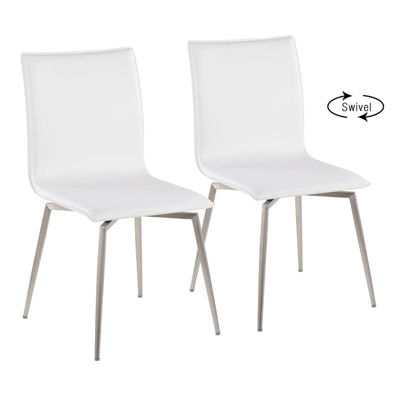Strick & Bolton Tyra Upholstered Chair with Swivel - Set of 2