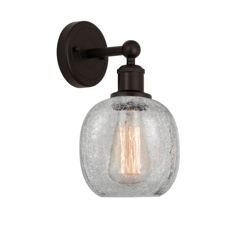 Innovations Lighting 616-1W-12-6 Belfast Sconce Belfast 12" Tall Wall - Oil Rubbed Bronze / Clear Crackle