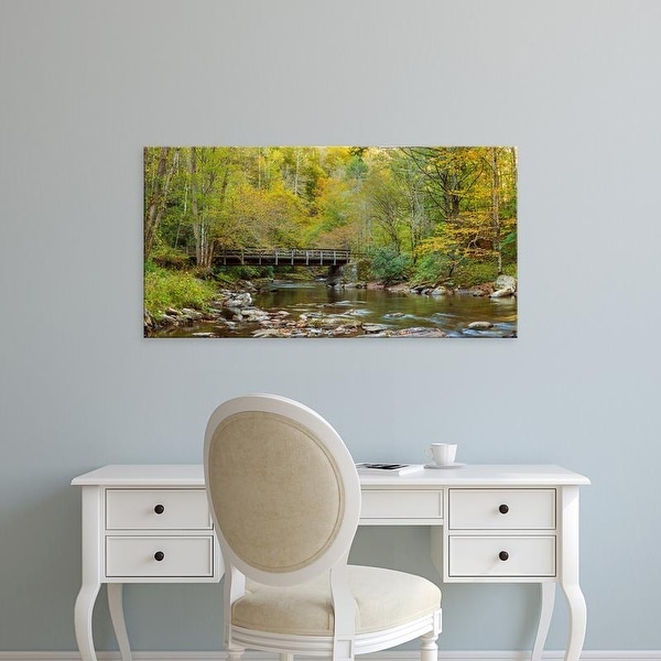 Easy Art Prints Panoramic Image 'Deep Creek, Great Smoky Mountains National Park, North Carolina' Canvas Art