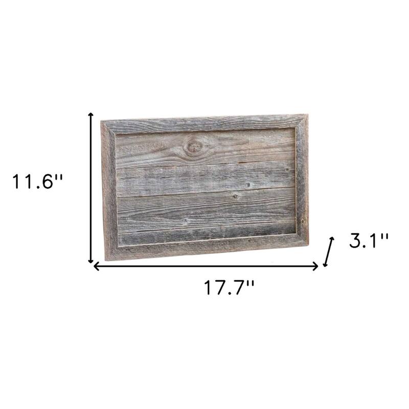 HomeRoots 18" Gray Distressed Wood Christmas Tree Collar - 17.7' X '11.6' X '3.1