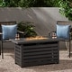 preview thumbnail 1 of 10, Rene 30,000 BTU Rectangular Iron Firepit Table by Christopher Knight Home - N/A Black
