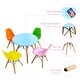 preview thumbnail 6 of 8, Gymax 5 PC Kids Colorful Round Table Chair Set w/ 4 Armless Chairs - See Details