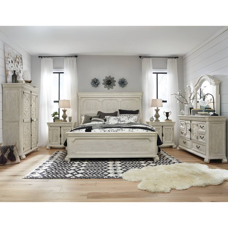 Magnussen Home Bronwyn Alabaster Drawer Dresser with Shaped Mirror
