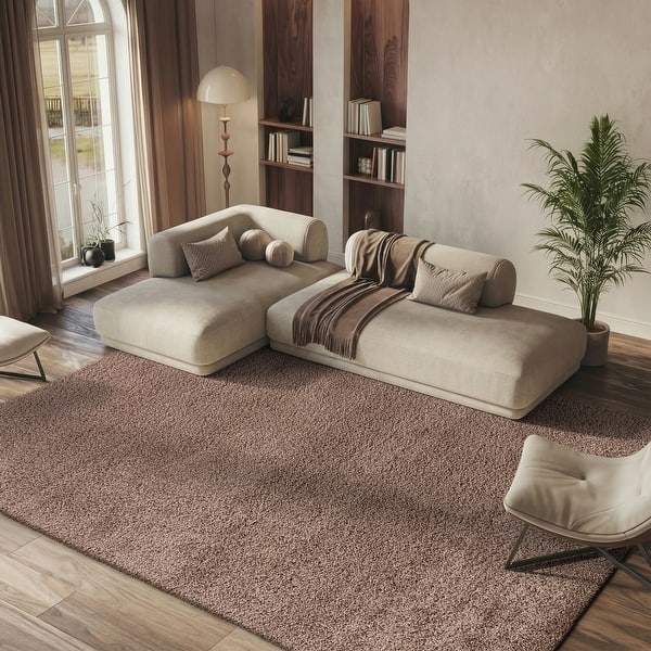 slide 2 of 20, SAFAVIEH California Premium Shag Izat 2-inch Thick Area Rug - Silver - 5'3" Square