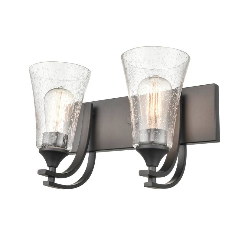 Millennium Lighting Natalie 2 Light 15" Wide Bathroom Vanity Light - Matte Black