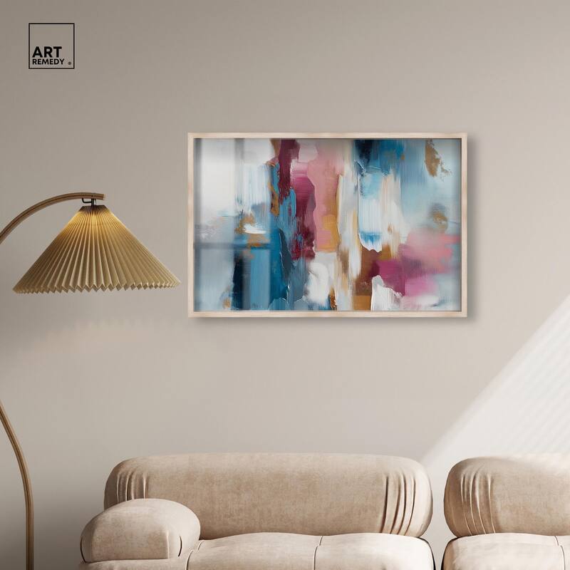 Rosy and Ocean Hues II Shadowbox by Art Remedy