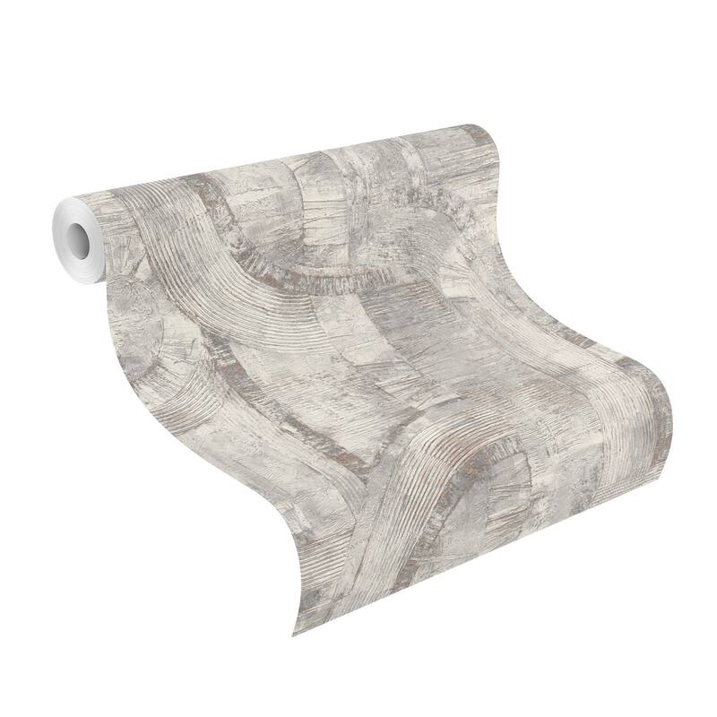 Advantage Abe Light Grey Geo Wallpaper - 20.9 x 396 x 0.025