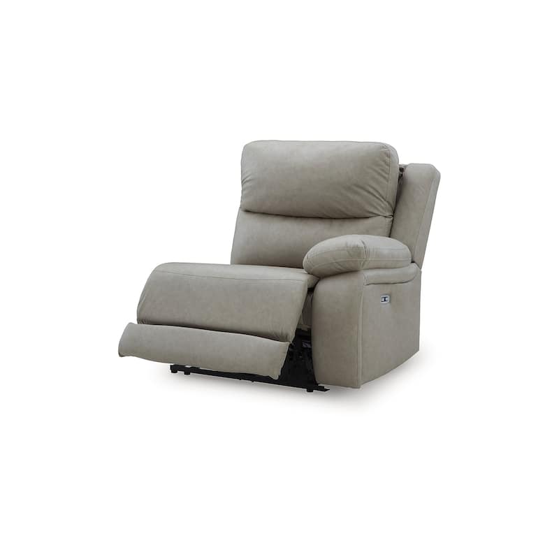 Signature Design by Ashley Brannigan Gray 6-Piece Reclining Sectional with Storage Console - 155" W x 142" D x 42" H