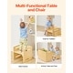 preview thumbnail 6 of 8, Natural Wood Plywood Montessori Table Set with 2 Chairs & Adjustable Height - 26.2 x 14.2 x 20.5 in