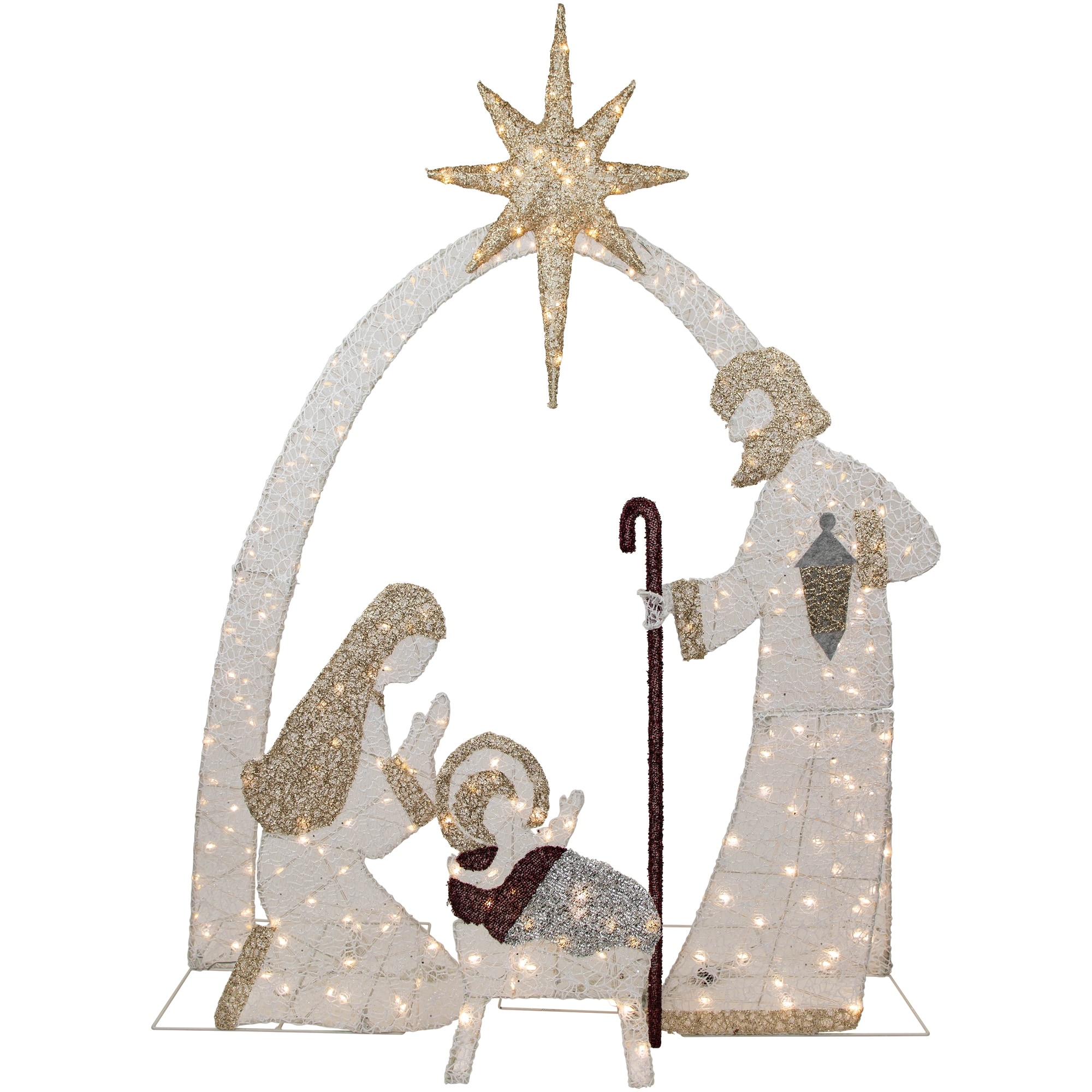 41" LED Holy Family Nativity Scene Outdoor Christmas Decoration