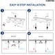 preview thumbnail 10 of 34, Double Handle Waterfall Bathroom Faucet with Pop-up Drain,Widespread 3 Hole Bathroom Sink Faucet