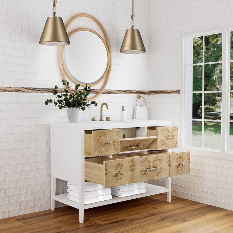 James Martin Vanities D804-V48-3WZ Olena 48" Single Basin Wood Vanity