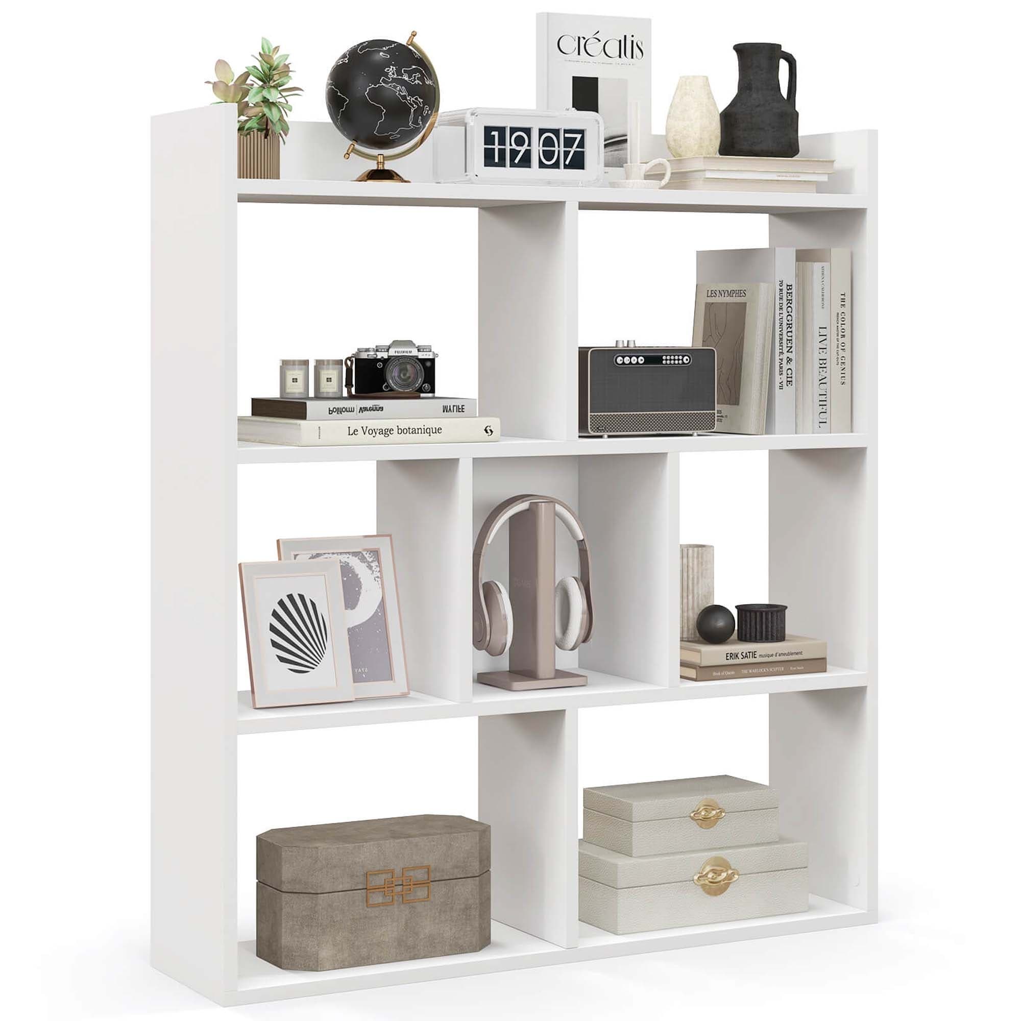 Costway 1/2 PCS 7-cube Bookcase Open Storage Shelf with Anti-tipping - See Details