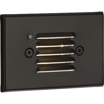 LED Indoor Outdoor Antique Bronze Integrated LED Wall or Step Light - 4.83 in x 1.5 in x 3.08 in