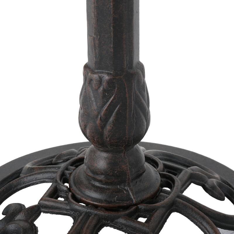 Roomfitters Lancaster Outdoor Aluminum and Iron Top Bird Bath with Stable Iron Base, Bronze