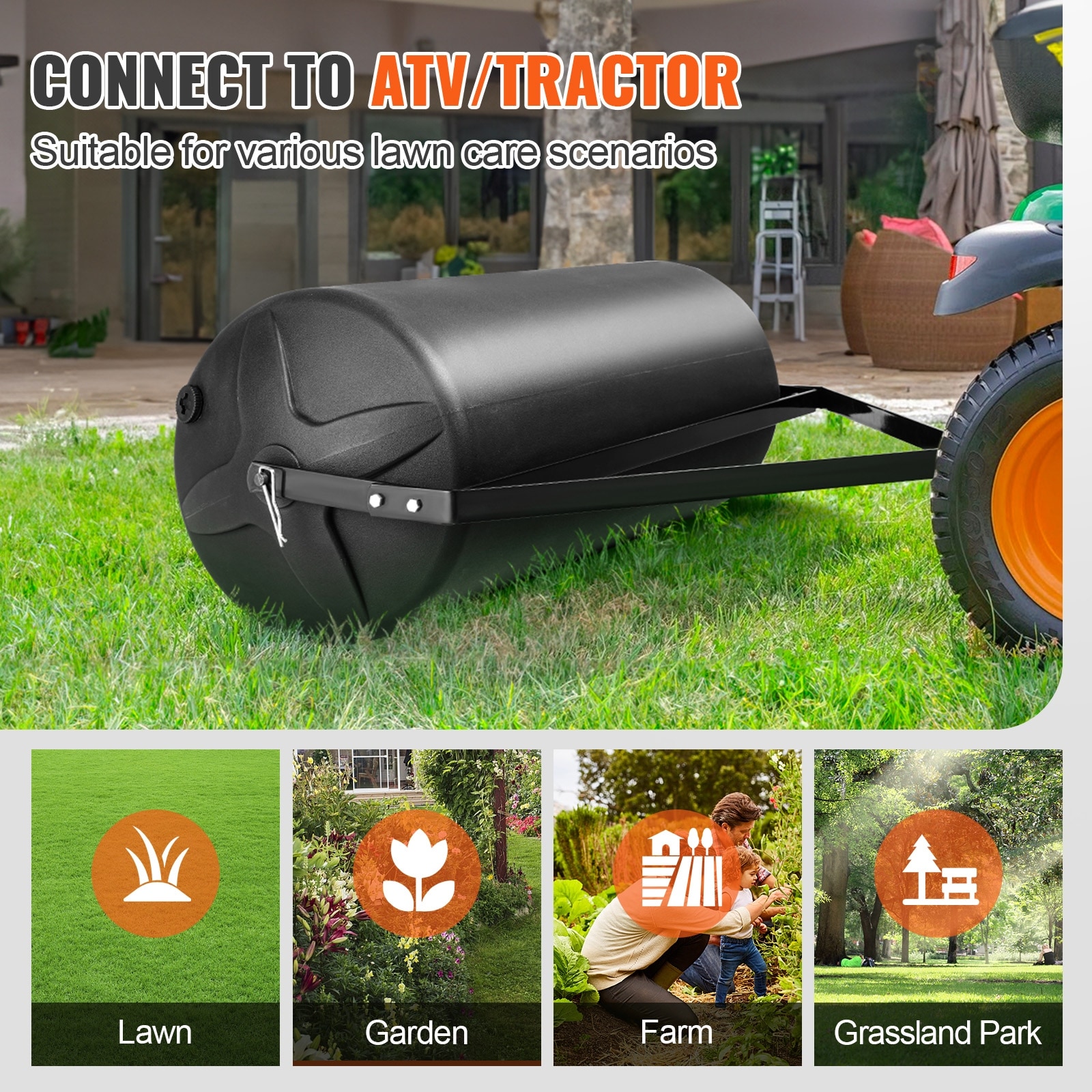 Tractor lawn roller online