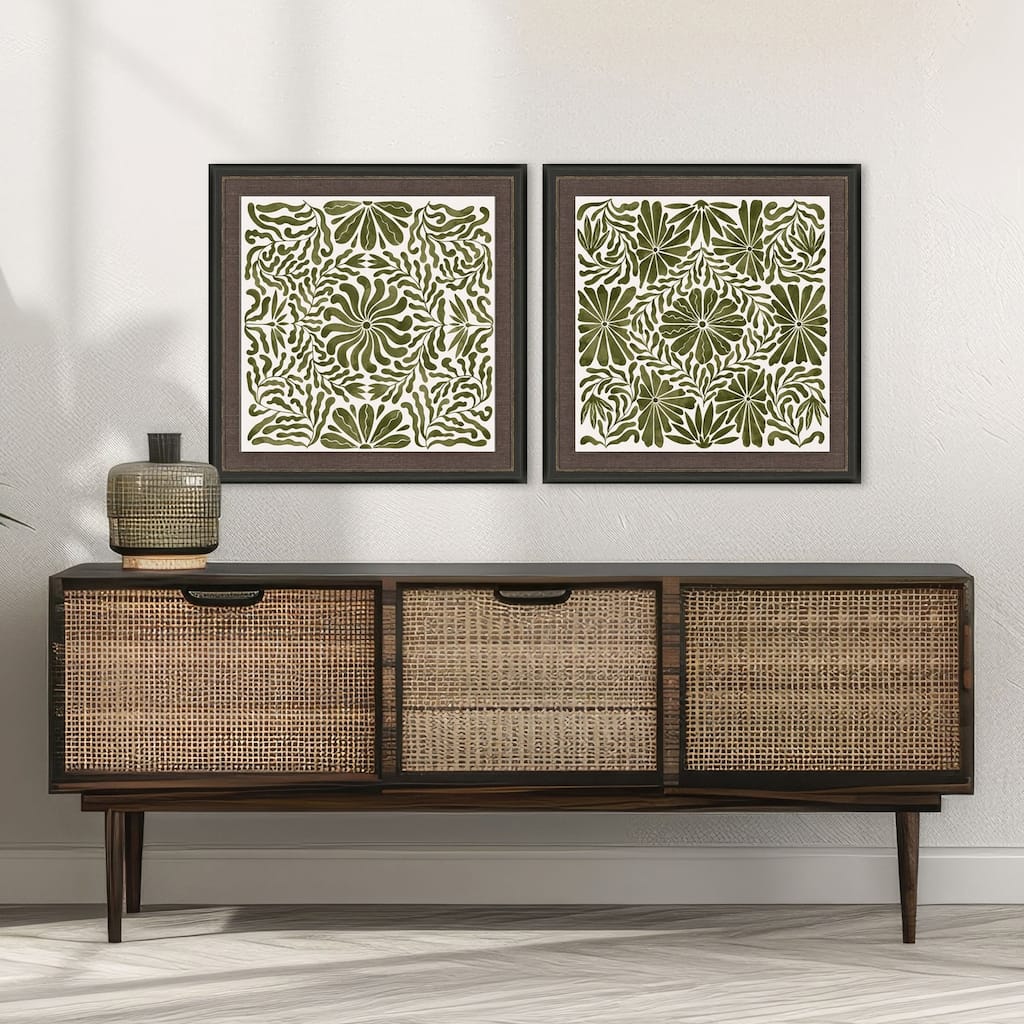 Paragon Natural Symmetry Framed Art - Set of 2