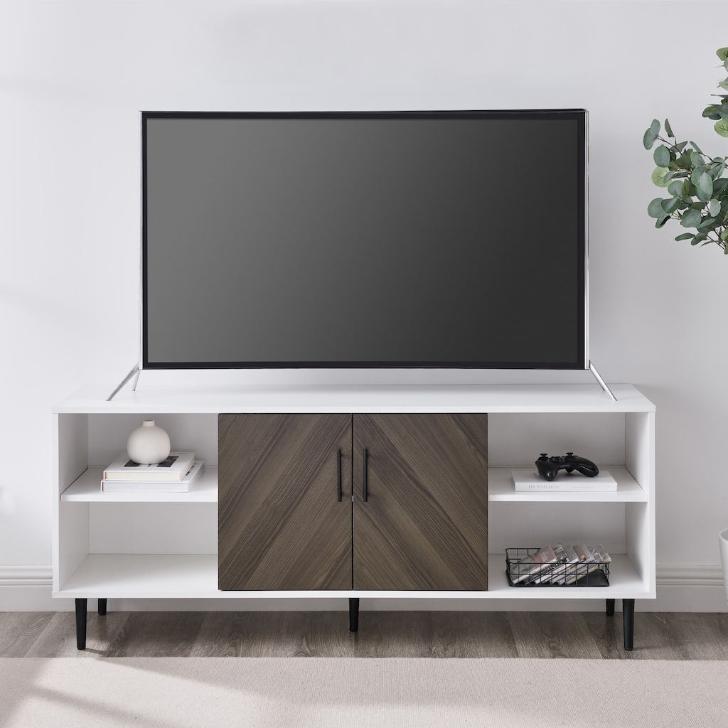 Walker Edison Modern Bookmatch 58-inch TV Stand