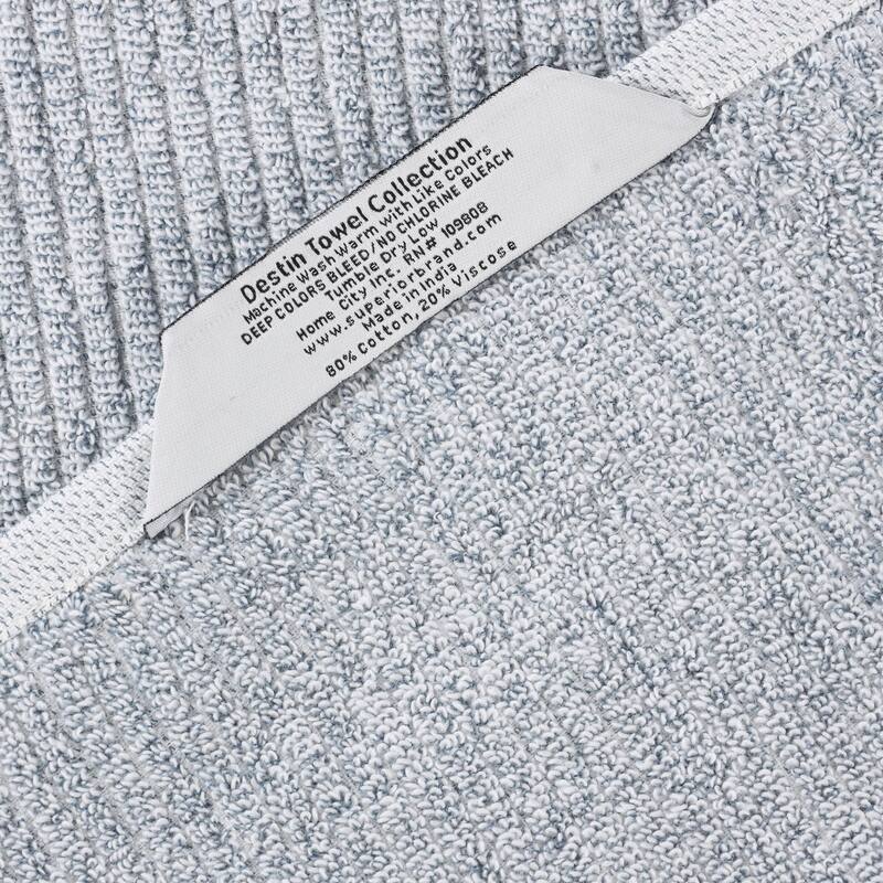 Superior Destin Viscose Cotton Blend Bath Towels, Set of 2