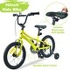 preview thumbnail 20 of 18, 16 Inch Road City Bike For Toddlers Kids, Steel Frame Road Bike With Training Wheels, Lightweight Kids City Bike