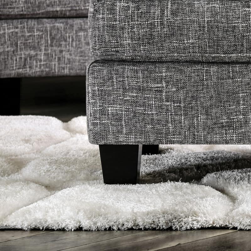 Sorz Contemporary Fabric Upholstered Cocktail Ottoman by Furniture of America