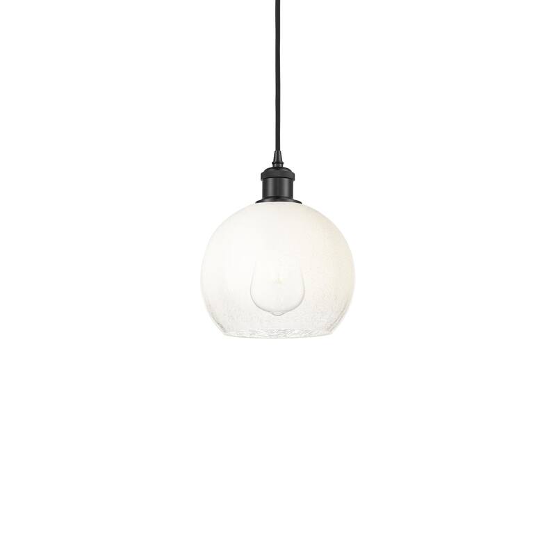 Innovations Lighting 516-1P-11-8 Brookhaven Globe Pendant Brookhaven - Matte Black / Opal