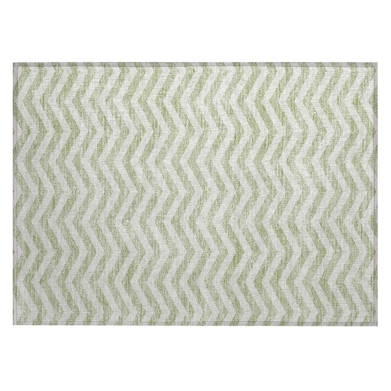 Machine Washable Indoor/ Outdoor Chantille Chevron Stripe Rug