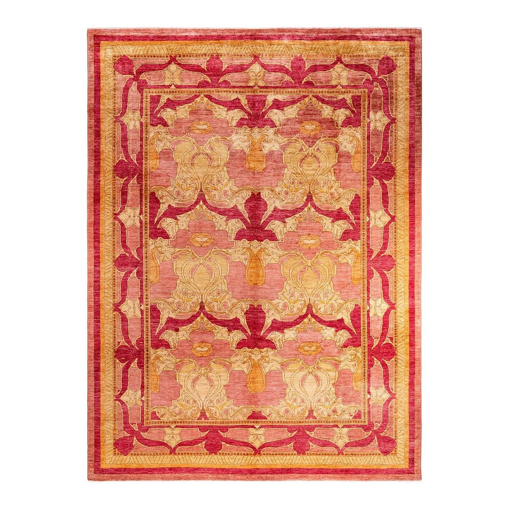 Contemporary Overdyed Wool Hand Knotted Area Rug - 8' 10" x 11' 10"