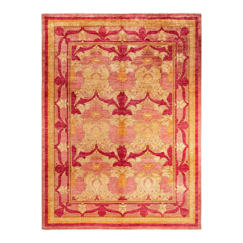 Contemporary Overdyed Wool Hand Knotted Area Rug - 8' 10" x 11' 10"