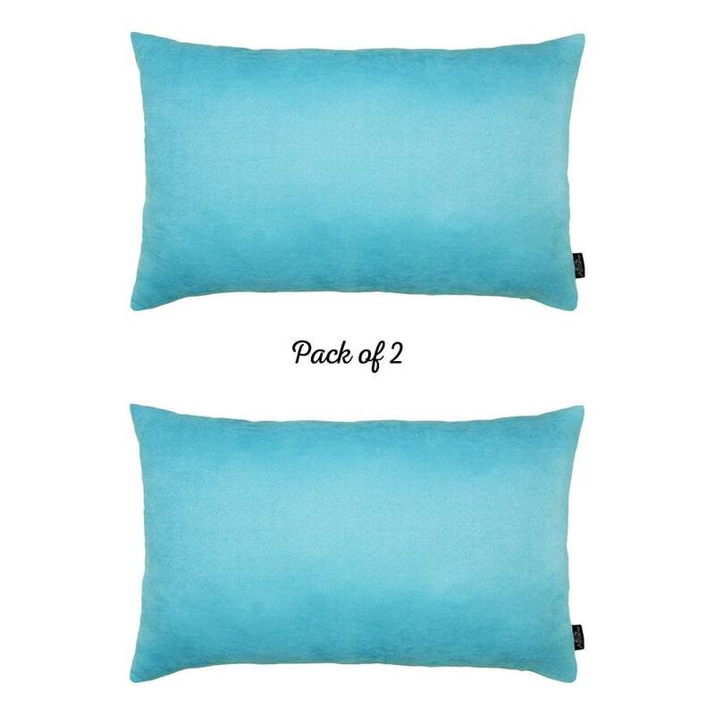 Set of 2 White Modern Lumbar Throw Pillows