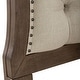 preview thumbnail 7 of 7, Americana Farmhouse Dusty Taupe King Tufted Panel Headboard