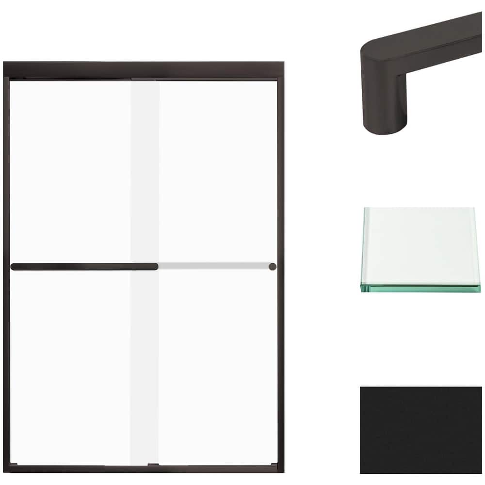 Transolid FBPT487008F-R 70" High x 47" Wide Bypass Frameless Shower