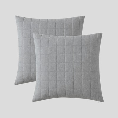 Calvin Klein Melange Cotton Flannel Solid 2 Piece Sham Set