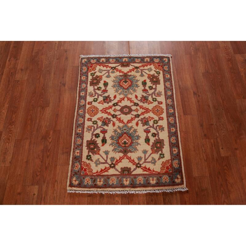 Floral Kazak Oriental Foyer Rug Handmade Wool Carpet - 2'0"x 3'0"