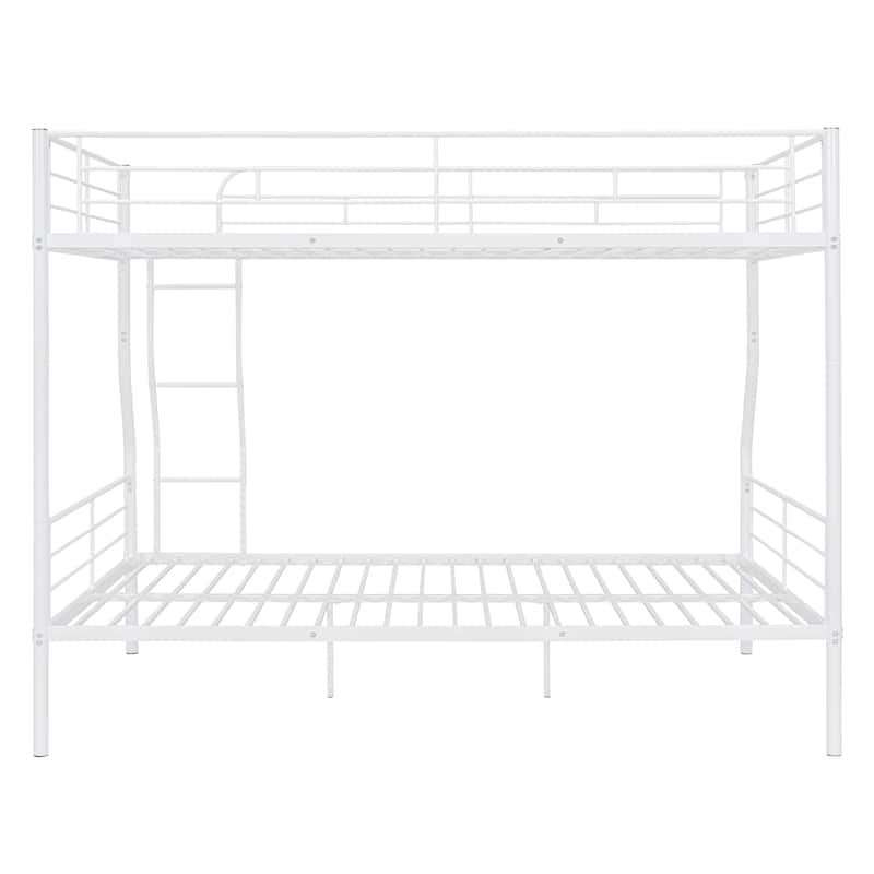 Full XL Over Queen Metal Bunk Bed, Black