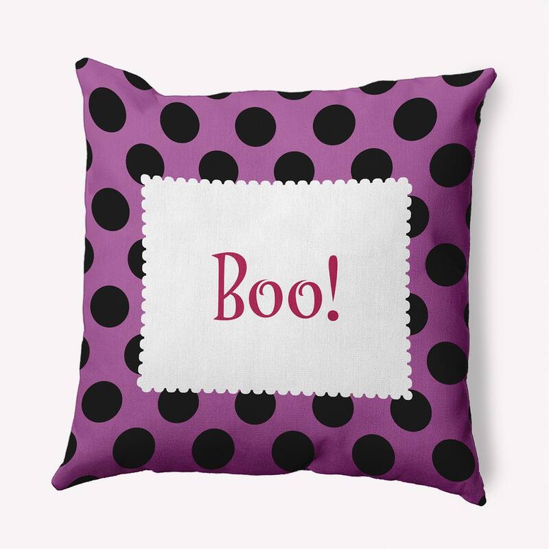 Halloween Boo Dots Accent Pillow - Orchid - 18" x 18"