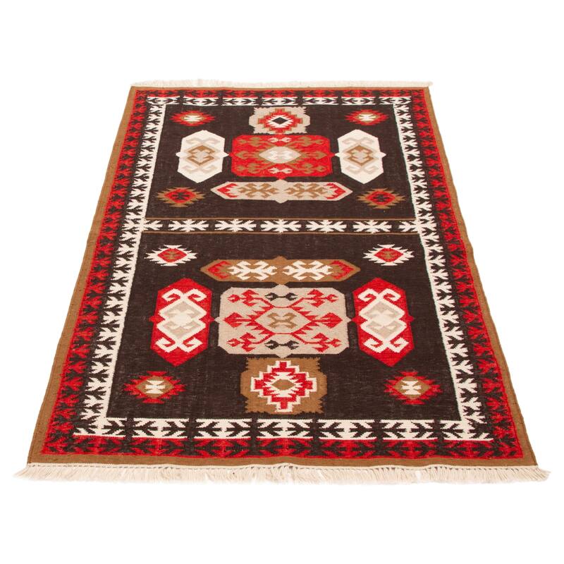 Ankara Brown Kilim 5'0" x 8'1" - 5'0 x 8'1
