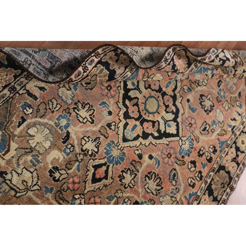 Floral Mahal Persian Antique Area Rug Handmade Wool Carpet - 4'1"x 6'5"