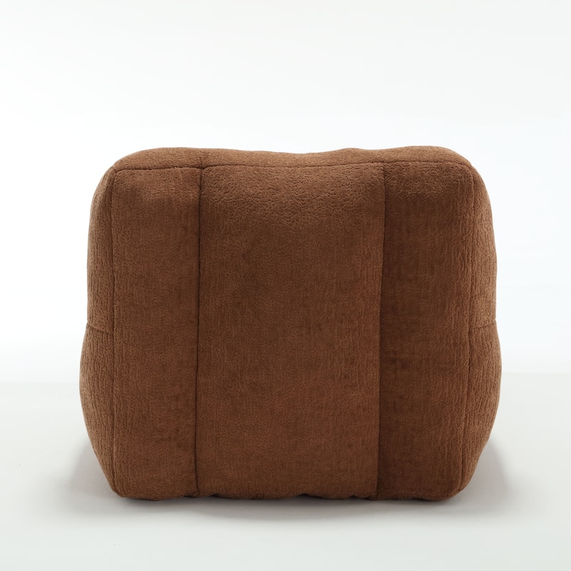 Fluffy Bean Bag Chair Lazy Sofa Chair with Memory Foam and Ottoman