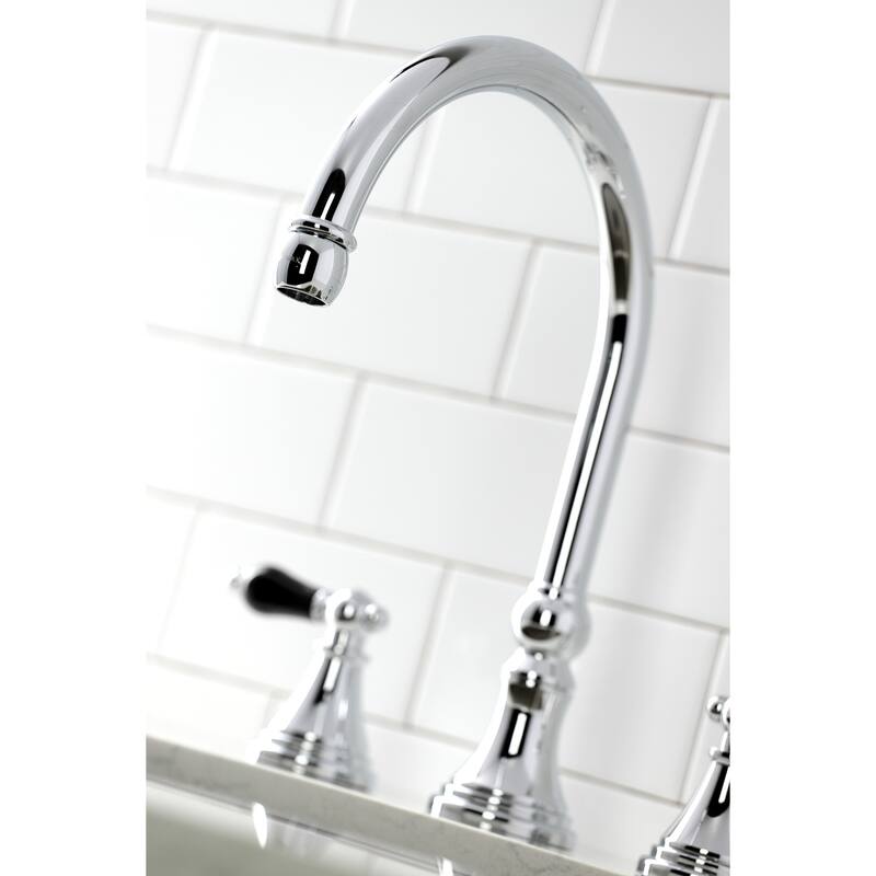 Kingston Brass Duchess Widespread Kitchen Faucet with Brass Sprayer